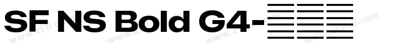 SF NS Bold G4字体转换